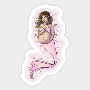 Mer- mommy to be Sticker